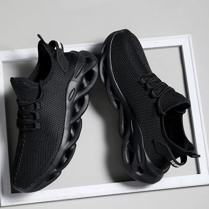 Zapatillas deportivas negras para correr para hombre, informales, marrones, para exteriores, de malla transpirable, ligeras y con absorción de impactos para mujer
