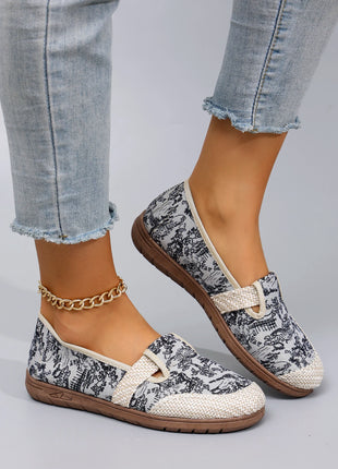 Women's Casual Sports Shoes, Comfortable, Breathable, Lightweight and Wear-Resistant Lazy Shoes, Soft-Soled Flat Shoes