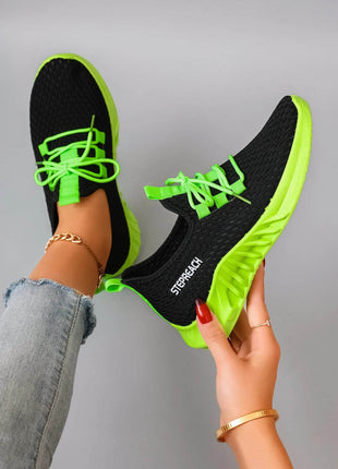 Women's Breathable Mesh Flat Shoes, Women's Shoes, Casual Sneakers Shoes - MimiStylez