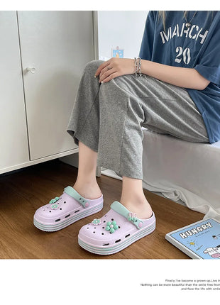 Fashion Sandals Waterproof Slippers Women Shoes Summer Outdoor Slides Soft Sole Clogs