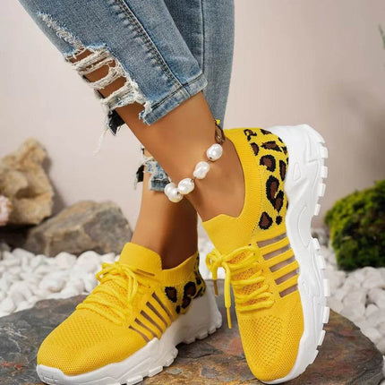 Women's Shoes [Leopard print sneakers] lightweight and breathable women's casual sneakers - MimiStylez