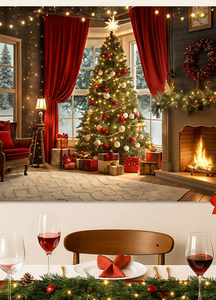 Christmas Tree Backdrop Merry Christmas Decorations Backdrop