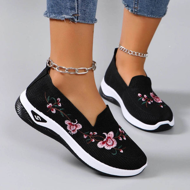 Spring and Autumn New Women's Sports Shoes Fashionable Breathable Lightweight Non-Slip Wear-Resistant Casual Sports Shoes Flat Shoes Loafers - MimiStylez
