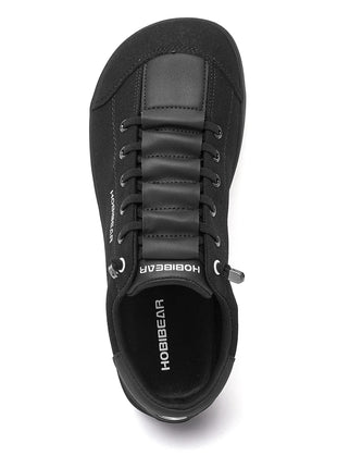 HOBIBEAR Wide Toe Barefoot Shoes for Unisex Minimalist Artificial Leather Sneakers Lightweight Adjustable Slip On Walking Shoes