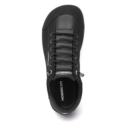 HOBIBEAR Zapatos descalzos de punta ancha para unisex, zapatillas minimalistas de cuero artificial, ligeras y ajustables, sin cordones para caminar