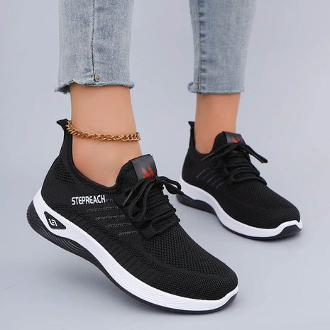 Women's Casual Lace up Comfortable, Breathable, Lightweight and Wear-Resistant Sports Shoes - MimiStylez