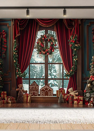 Christmas Backdrop Xmas Tree Fireplace Christmas Background
