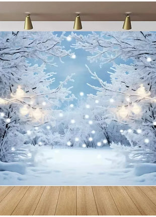 Christmas Winter Wonderland Snow Scene Background