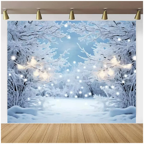 Christmas Winter Wonderland Snow Scene Background