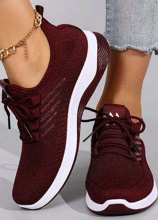 Women's Casual Lace up Comfortable, Breathable, Lightweight and Wear-Resistant Sports Shoes - MimiStylez