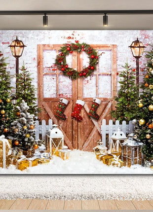 Christmas Backdrop Xmas Tree Fireplace Christmas Background