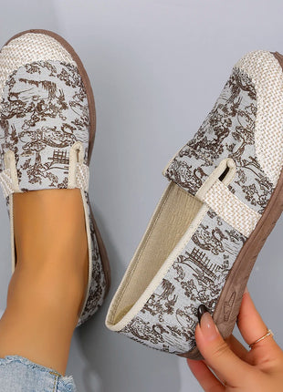 Women's Casual Sports Shoes, Comfortable, Breathable, Lightweight and Wear-Resistant Lazy Shoes, Soft-Soled Flat Shoes