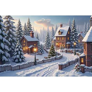 Christmas Trees Custom Backdrop Gift Cabins Yards Backgrounds For Decoration