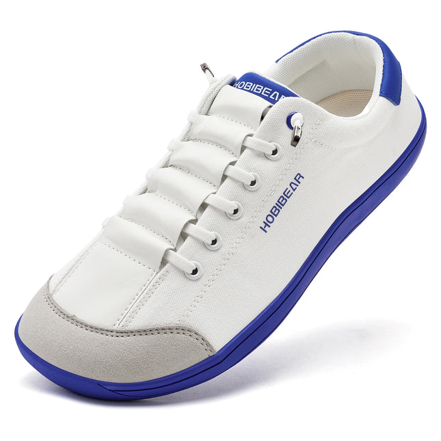 HOBIBEAR Zapatos descalzos de punta ancha para unisex, zapatillas minimalistas de cuero artificial, ligeras y ajustables, sin cordones para caminar