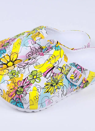 Women's Printed Garden Clogs, Summer Outdoor Sandals, Waterproof Slippers,Adjustable Slides For All Season Wear