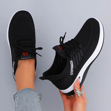 Women's Casual Lace up Comfortable, Breathable, Lightweight and Wear-Resistant Sports Shoes - MimiStylez