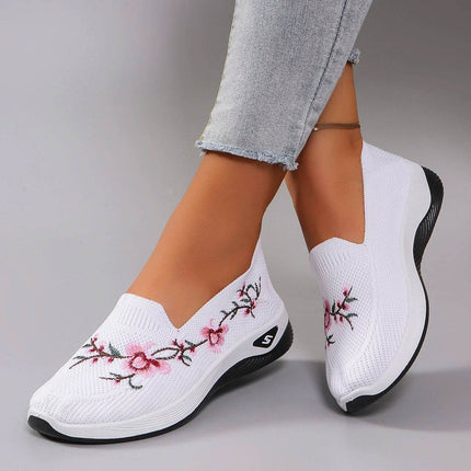 Spring and Autumn New Women's Sports Shoes Fashionable Breathable Lightweight Non-Slip Wear-Resistant Casual Sports Shoes Flat Shoes Loafers - MimiStylez