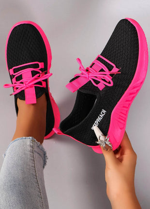 Women's Color blocked Casual Sports Shoes with Strap Comfortable, Breathable, Lightweight, Wear resistant - MimiStylez