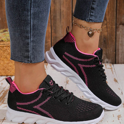 Women's shoes breathable sneakers, casual sneaker lace-up hoes, lightweight shoes - MimiStylez