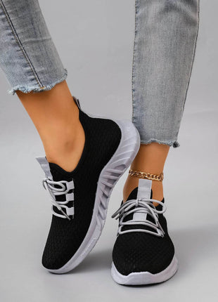 Women's Breathable Mesh Flat Shoes, Women's Shoes, Casual Sneakers Shoes - MimiStylez