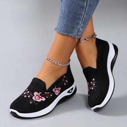Spring and Autumn New Women's Sports Shoes Fashionable Breathable Lightweight Non-Slip Wear-Resistant Casual Sports Shoes Flat Shoes Loafers - MimiStylez