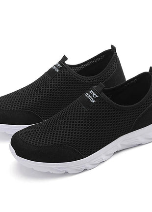 Lightweight Men Casual Shoes Breathable Slip on Male Casual Sneakers Anti-slip Men's Flats Outdoor Walking Shoes Size ds