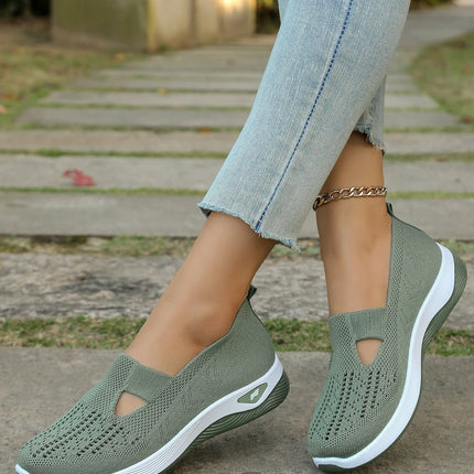 Zapatos de verano para mujer: zapatillas informales, sencillas, para las cuatro estaciones, ligeras, planas y lisas.