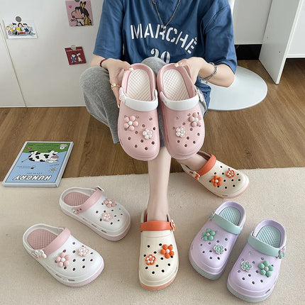 Fashion Sandals Waterproof Slippers Women Shoes Summer Outdoor Slides Soft Sole Clogs