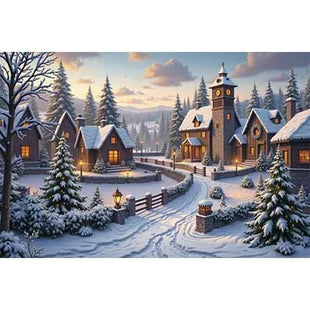 Christmas Trees Custom Backdrop Gift Cabins Yards Backgrounds For Decoration