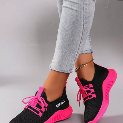 Women's Color blocked Casual Sports Shoes with Strap Comfortable, Breathable, Lightweight, Wear resistant - MimiStylez