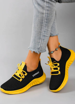 Women's Breathable Mesh Flat Shoes, Women's Shoes, Casual Sneakers Shoes - MimiStylez