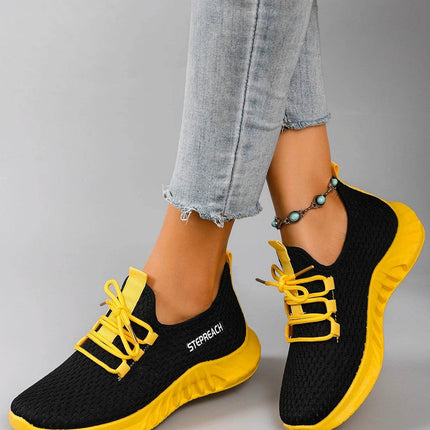 Women's Breathable Mesh Flat Shoes, Women's Shoes, Casual Sneakers Shoes - MimiStylez
