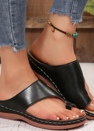 Women's Summer Sandals Orthopedic Soft Outdoor Slip-On Casual Wedge Heel Sandals