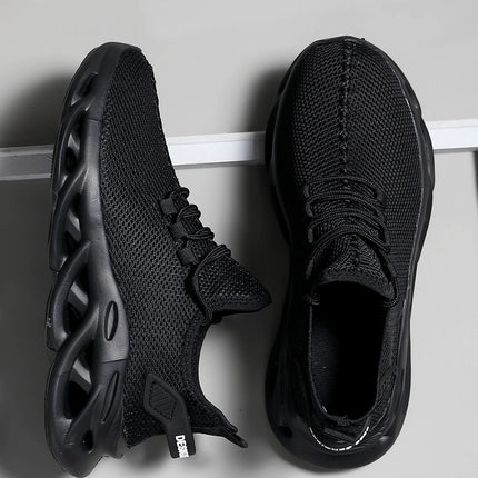 Zapatillas deportivas negras para correr para hombre, informales, marrones, para exteriores, de malla transpirable, ligeras y con absorción de impactos para mujer