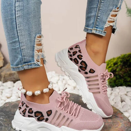Women's Shoes [Leopard print sneakers] lightweight and breathable women's casual sneakers - MimiStylez