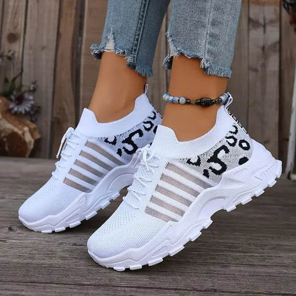 Women's Shoes [Leopard print sneakers] lightweight and breathable women's casual sneakers - MimiStylez