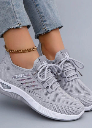 Women's Casual Lace up Comfortable, Breathable, Lightweight and Wear-Resistant Sports Shoes - MimiStylez