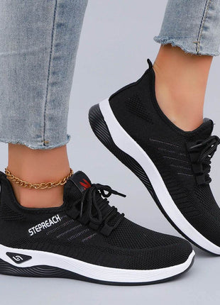 Women's Casual Lace up Comfortable, Breathable, Lightweight and Wear-Resistant Sports Shoes - MimiStylez