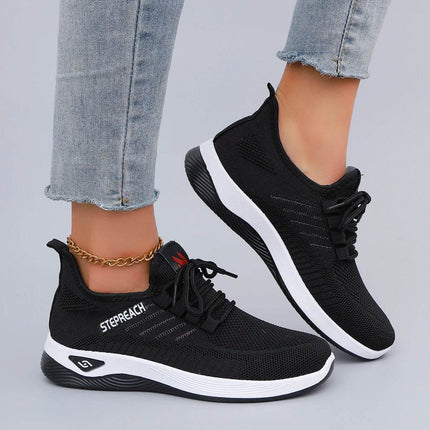 Women's Casual Lace up Comfortable, Breathable, Lightweight and Wear-Resistant Sports Shoes - MimiStylez