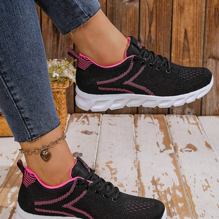 Women's shoes breathable sneakers, casual sneaker lace-up hoes, lightweight shoes - MimiStylez