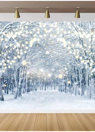 Christmas Winter Wonderland Snow Scene Background