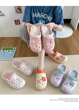 Fashion Sandals Waterproof Slippers Women Shoes Summer Outdoor Slides Soft Sole Clogs