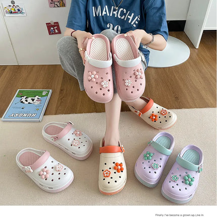 Fashion Sandals Waterproof Slippers Women Shoes Summer Outdoor Slides Soft Sole Clogs