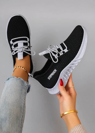 Women's Breathable Mesh Flat Shoes, Women's Shoes, Casual Sneakers Shoes - MimiStylez