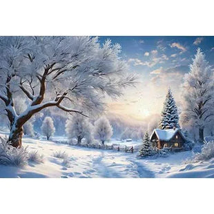 Christmas Trees Custom Backdrop For Decoration Wallpaper