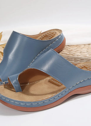 Women's Summer Sandals Orthopedic Soft Outdoor Slip-On Casual Wedge Heel Sandals