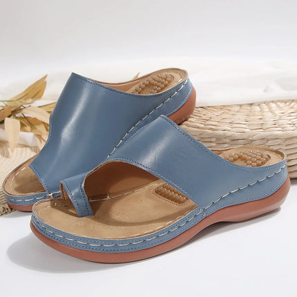 Women's Summer Sandals Orthopedic Soft Outdoor Slip-On Casual Wedge Heel Sandals