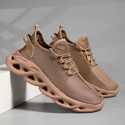 Zapatillas deportivas negras para correr para hombre, informales, marrones, para exteriores, de malla transpirable, ligeras y con absorción de impactos para mujer