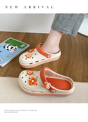 Fashion Sandals Waterproof Slippers Women Shoes Summer Outdoor Slides Soft Sole Clogs
