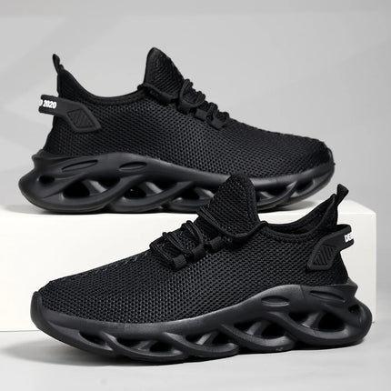Zapatillas deportivas negras para correr para hombre, informales, marrones, para exteriores, de malla transpirable, ligeras y con absorción de impactos para mujer